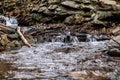 Picturesque mountain stream cascading over rocks, Caledonia State Park, Pennsylvania Royalty Free Stock Photo