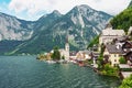 Picturesque mountain village Hallstatt in the Austrian Alps Royalty Free Stock Photo