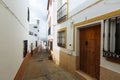 Picturesque narrow street in european city. Olvera Royalty Free Stock Photo