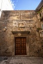 Picturesque narrow street with stone houses. Trogir, Dalmatia, Croatia, Europe Royalty Free Stock Photo