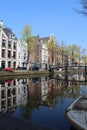 Picturesque neighborhood in the heart of amsterdam with some amazing reflections