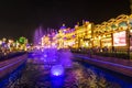 Picturesque night view of Global Village Dubai city UAE