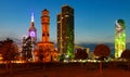 Night view of Miracle park at Batumi