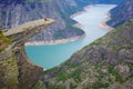 Picturesque Norway landscape. Trolltunga