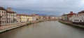 Picturesque Old Buildings, River Arno, Pisa, Tuscany, Italy