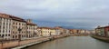 Picturesque Old Buildings, River Arno, Pisa, Tuscany, Italy