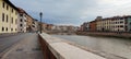 Picturesque Old Buildings, River Arno, Pisa, Tuscany, Italy