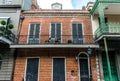 Picturesque old houses on Bourbon Street, New Orleans, Louisiana, USA Royalty Free Stock Photo