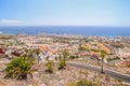 Picturesque outstanding landscape of beautiful resort costa adeje on tenerife, canary islands, spain