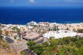 Picturesque outstanding landscape of beautiful resort playa de las americas on tenerife, spain