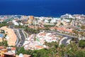 Picturesque outstanding landscape of beautiful resort playa de las americas on tenerife, spain