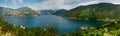 Picturesque panorama from the observation point in the mountain road in Bay of Kotor Royalty Free Stock Photo