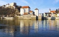 Picturesque panorama of Passau. Germany Royalty Free Stock Photo