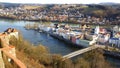 Picturesque panorama of Passau. Germany Royalty Free Stock Photo