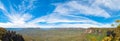 Picturesque panorama of Three sisters rock formation Royalty Free Stock Photo