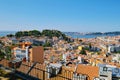 Picturesque panoramic daytime view of Lisbon city