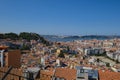 Picturesque panoramic daytime view of Lisbon city