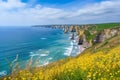 Picturesque panoramic landscape on the cliffs, nature, sea & ocean