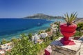 Picturesque panoramic landscape of Zakynthos town.