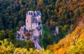 Picturesque panoramic view of Burg Eltz castle in autumn., Rhineland-Palatinate, Germany Royalty Free Stock Photo