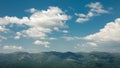 Picturesque panoramic view of the mountain range