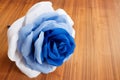 Picturesque paper rose. Origami. Giant multicolored flower. Royalty Free Stock Photo