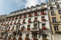 Picturesque Paris buildings along Rue de la Paix in late October