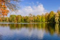 Picturesque Park in autumn in Gatchina town Royalty Free Stock Photo