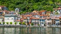 Colonno, colorful village overlooking Lake Como, Lombardy, Italy.