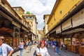 Picturesque Ponte Vecchio street view Florence Italy