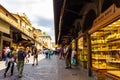 Picturesque Ponte Vecchio street view Florence Tuscany Italy