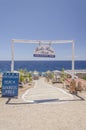 Picturesque Porto Roxa rocky beach. It is situated on west coast of Zakynthos island, Greece. Royalty Free Stock Photo