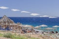 Picturesque Porto Roxa rocky beach. It is situated on west coast of Zakynthos island, Greece. Royalty Free Stock Photo