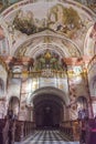 The picturesque Rein Abbey church interior, founded in 1129, the oldest Cistercian abbey in the world, located in Rein near Graz,