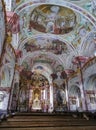 The picturesque Rein Abbey church interior, founded in 1129, the oldest Cistercian abbey in the world, located in Rein near Graz,