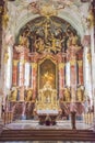 The picturesque Rein Abbey church interior, founded in 1129, the oldest Cistercian abbey in the world, located in Rein near Graz,