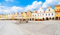 Picturesque renaissance houses on Zacharias of Hradec Square in Telc, Czech Republic, UNESCO World Heritage Site Royalty Free Stock Photo