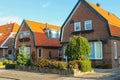 Picturesque residential houses in small Dutch town Zwanenburg Royalty Free Stock Photo