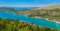 The picturesque resort town of Grebastica, Croatia, on the Adriatic Sea.