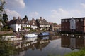 Picturesque riverside cottages in Tewkesbury, Gloucestershire, UK