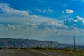 A picturesque road in the mountains of Armenia. The road to the temple of Garni, Armenia 2019 Royalty Free Stock Photo