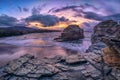 Picturesque rocks and cliffs on Praia das Illas, Spain