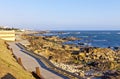 Rocky beach of Atlantic Ocean in Matosinhos, Porto, Portugal