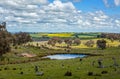 Picturesque rural farmlands as far as the eye can see