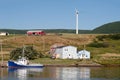 Picturesque rural scene with windmill