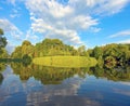 Picturesque scene of beautiful lake