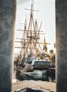 Picturesque scene of Gotheborg of Sweden in the port of Barcelona.