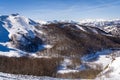 Picturesque scene of a group of majestic mountains covered in snow, Montenegro