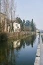 Picturesque scene of Milan\'s Naviglio Martesana, a peaceful haven amidst the bustling city