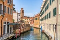 Picturesque Scene from Venice with the narrow water canals